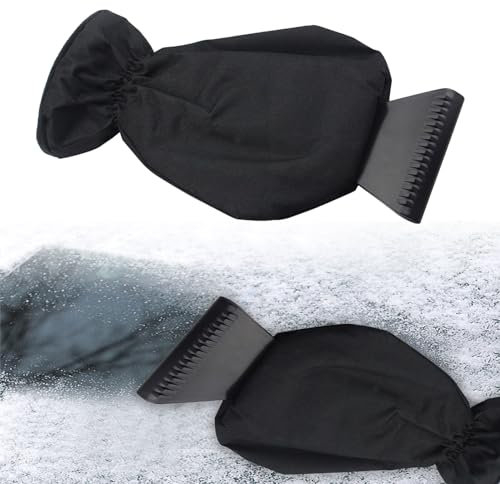 YEJAHY Eiskratzer mit Handschuh, Langlebiger & Stabiler Eiskratzer Auto, Professioneller Autoscheiben Eiskratzer, Zum Entfernen von Frost, Schnee und EIS