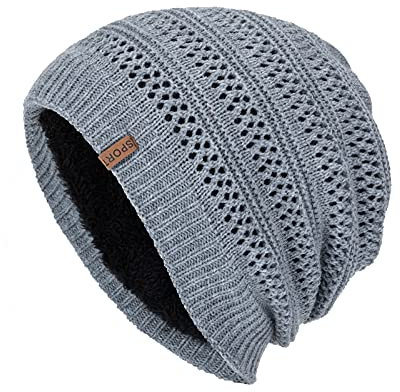 Soupliebe Wintermütze Damen Herren Klassische Weich Strickmütze Wintermützen Schwarz Kaschmir Warm Mütze Wintermütze Gefütterte Mode Bequem Haube Beanie