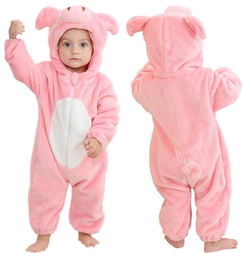 COOKY.D Traje de Cosplay de Halloween para Bebé Unisex con Capucha y Estampado de Animales 2-36 Meses