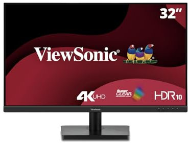 ViewSonic VA3208-4K-HD Monitor SuperClear® IPS de 32 pulgadas, 60 Hz, HDR10