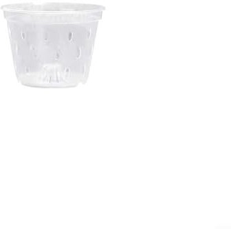 Macetas grandes de plástico para orquídeas para un amplio espacio de raíces, diseño transparente, paquete de 15 (1 pieza sin tapa)