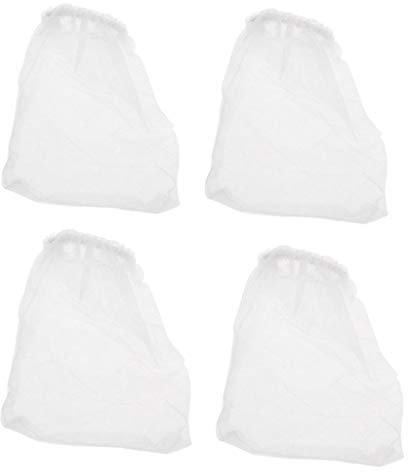 Bolsa de filtro de repuesto para aspiradora de peces, 4 bolsas de nailon reutilizables para cambiador de agua, calentador de acuario, termómetros, decoración de arena y grava