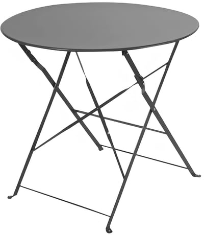 FORNOR 224936 Klapptisch aus Metall, Durchmesser 60 x H 71 cm
