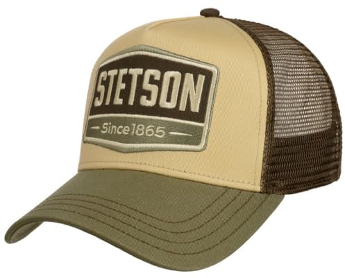 Stetson Highway Trucker Cap Snapback Baumwolle Herren Sommer Winter Oliv One Size Big