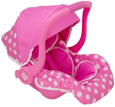 Dolly Tots Dolls Car Seat | Comfort Carry Along Chair | Baby Doll Travel Car Seat With Storage | Integrated Strap Fits Dolls up to 45cm | Prams, Pushchairs and Dolls Accessories | Ages 3+