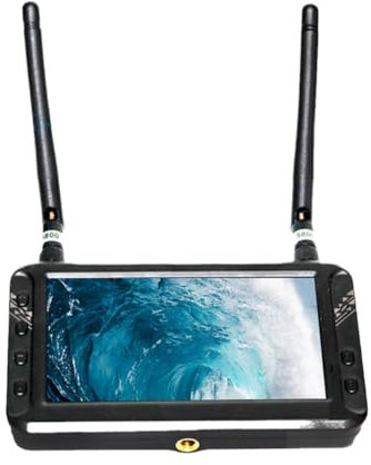 Haztholf FPV-Monitor, 4,3 , 5,8 G, LCD-Display, 800 x 480, FPV-Empfangsmonitor, Doppelempfänger, für RC Drohne FPV Quadcopter