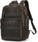 Zaino Business Pelle Grande Zaino per Laptop da 15,6 Pollici Backpack Vintage per Ufficio Lavoro Trolley in Cuoio, 1823 Marrone Scuro