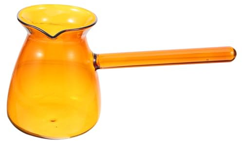 CRAFTHROU Glass Coffee Pot Tea Glass Cup Glass Jug Glass Milk Pitcher Glass Pitcher Glass Milk Jug Portable Milk Jug Household Tea Cup Glass Kettle Glass Pot Handle Design Coffee Cup Tea Jar