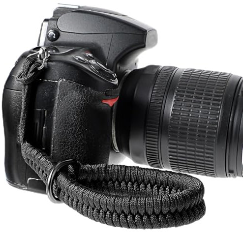 Black Rapid Camera Strap, Weaving Camera Wrist Strap Quick Release Camera Hand Strap for Photographers, Wrist Lanyard with Safer Connector Digital Camera Accessories for DSLR or Mirrorless Camera