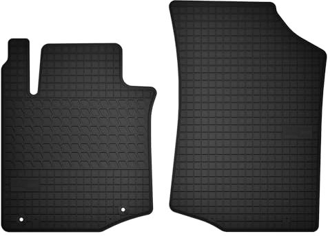 Wielganizator Automatten-Set – Passend für Peugeot 107 (2005-2014) – Gummimatten – Autozubehör – Auto Fußmatten – 2-teilig – Schwarz