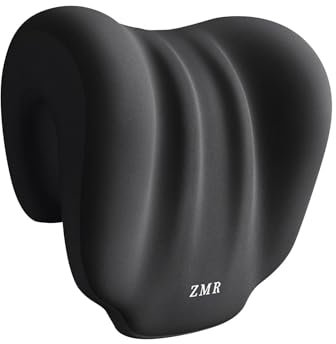 Harilla Nackenkissen Memory Foam Kopfkissen für Bürostühle, ergonomisches Seitenschläferkissen Nackenkissen, stützendes Nackenkissen verstellbar für Schreibtischstühle, Drehstuhl, Reisen, Schwarz