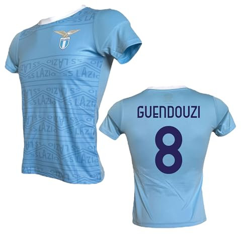 Maglia Lazio Personalizzata Guendouzi 8 creata utilizzando Maglia Calcio Replica Autorizzata - Nuova - Taglie da Adulto (IT, Testo, XXL, Regular, Regular, Azzurro)