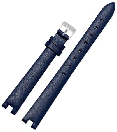 QNGMKBKTDZ Serie Damen Notch-Uhrenarmband, Passend For Gucci Ya141501, Ya141401, Passend For GC, Uhrenarmband-Zubehör, 12 14 Mm Armband(Blue-Steel-K12,12x4mm)