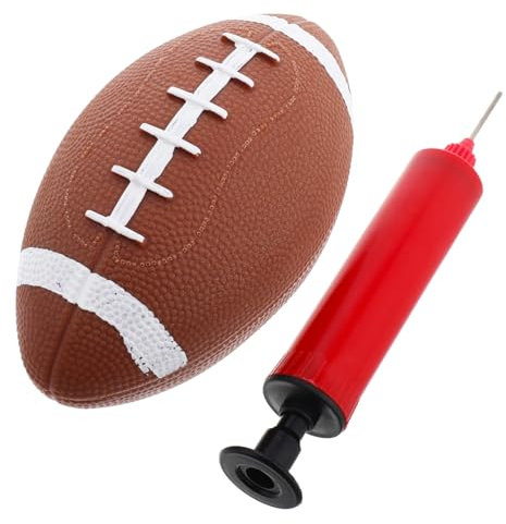 Toyvian 1 Satz Aufblasbares Rugby- Kinderspielzeug Spielsets Aufblasbarer Fußball Jugend Football schwebender Fußball Trainingsgeräte für Sportbälle PVC Chocolate