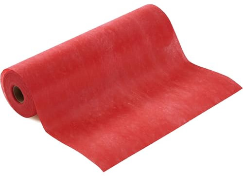 Vlies Tischläufer Rot (30 cm x 25 m) – dekoratives Einweg Tischband Modernes Tischband für für Geburtstage, Hochzeiten, Weihnachten, Bunte Partydeko