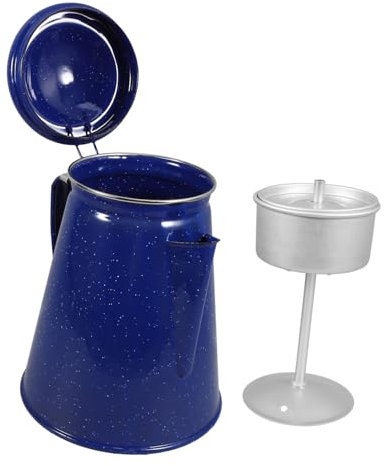 LAPYAPPE Caffettiera Smalto Manico Compatibile Con Aperta Per Campeggio e Uso Esterno Design Elegante e Facile Versamento Senza Sprechi