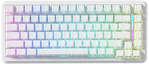ATTACK SHARK X82PRO HE Teclado Inalámbrico para Juegos 75% con Gatillo Rápido, Interruptor Magnético de Efecto Hall con Accionamiento Ajustable de 0,01mm RT, 8KHz, Hot Swap, RGB, para PC Gamer(Blanco)