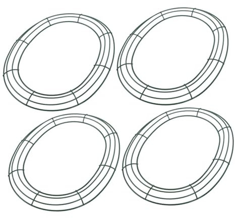 4 Stück Ostereier Form Drahtkranz Rahmen für Kreative DIY Dekoration Ovaler Wreath Hoop für Blumenarrangements für Osterfeiern und Dekorationen