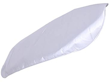Bügelbrettbezug Schutzfolie Silber Gewebe 130x50cm für Weihnachten Feier | Ersatz Bügelbrettauflage, Abdeckung mit Eingenähter Schutzpolsterung, Kompatibel für Bügelbrett und Pad
