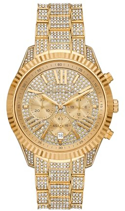 Michael Kors Women's Lexington Chronograph Gold-Tone Stainless Steel Watch (Model: MK4971)