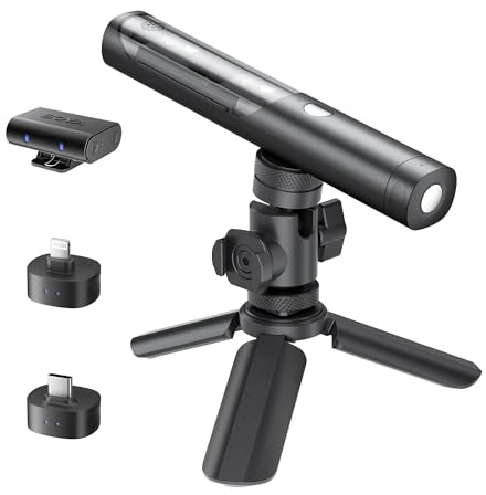 BOYA Magic Micro Cravate sans Fil Mini Microphone téléphone Portable (2TX+3RX+Stand) pour iPhone/Android/PC/Camera, pour vlog Interview Youtube Livestreaming