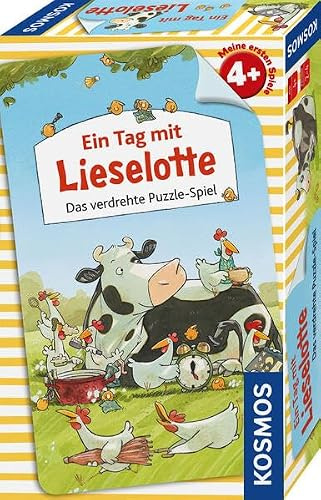 Kosmos Ein Tag mit Lieselotte, Puzzle- & Kinderspiel zur Bilderbuchreihe | Lustiges Bauernhof-Abenteuer mit Würfelmechanik, fördert Konzentration, für 2–4 Kinder, ab 4 Jahren