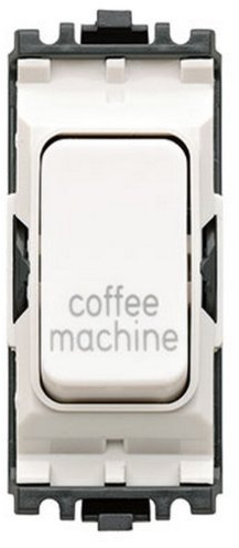 MK (ELECTRIC) Aspect 20 Amp 1 Way Dp Printed Switch Module for Coffee Machine, White