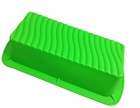 GMMH Original Silikonbackform Kastenform Streifen Backform Kuchenform Brotbackform Königskuchenform (grün)