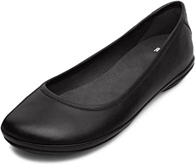 Camper womens Right Nina Ballet Flats, Black Black 004, 5 UK