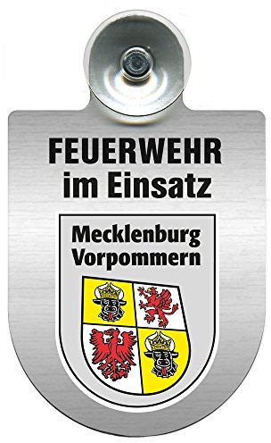 Einsatzschild Windschutzscheibe incl. Saugnapf - Feuerwehr im Einsatz - 309355 Farbe Region Mecklenburg-Vorpommern