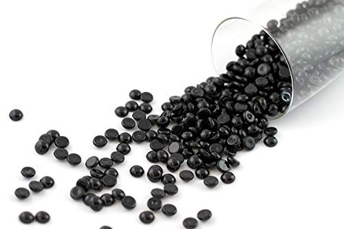 Creativery ca.100g Beutel Tautropfen ca. Ø 7 mm Raindrops Kristalltau Deko Streudeko Granulat Dekogranulat transparent (schwarz 030)