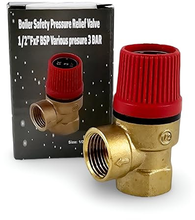 Wärmer System Boiler Safety Pressure Relief Valve 1/2FxF BSP 3 BAR