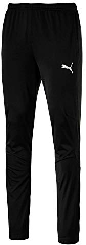PUMA Unisex Kinder Liga Sideline Poly Pant Core J Hose, Puma Black-puma White, 116 EU
