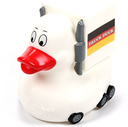 TRUCK DUCK® Original Truck Duck Figur Trucker LKW Auto Fahrer Ente mit Deutschland Germany Flagge Fahne Wimpel