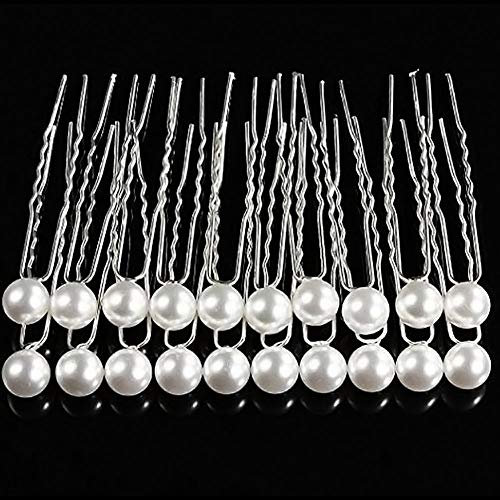 Febbya 0SOT Imitation pearl tiara for brides, Acrylic