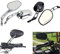 Motorrad Universal 8mm Rückspiegel Für Harley Dyna Road King Softail Touring XL 883 Sportster Fatboy FXDB FLSTF (Schwarz)