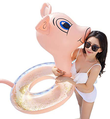 Aufblasbare Schwimmrohre Cartoon Muster Schwimmringe Rohr Pool Schwimmwasserspielzeug Sprengen Donut Floß Schwimmspielzeug für Erwachsene Sommer Strand Strand Pool Party Favor