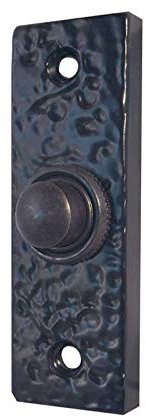 Black Antique Iron Rectangular Bell Push 75MM X 25MM JAB118