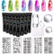 Biutee Nagel Stamping Set Mit 8 Farben Stamping Gel Und 5 Nagelschablonen, Feder | Katzen | Blume Nagel Stempel, French Nails Stempel Nagel Designing Zubehör für Geburtstage Hochzeiten Weihnachten