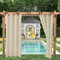ele ELEOPTION Rideaux d'extérieur Hydrofuges, Protection Anti-UV avec œillets, pour Jardin, Cour, Balcon, Blanc Cassé, 1 Pièce / 132 X 275cm