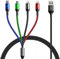 YTLUSN Multi Ladekabel 4 in 1 [2Stückack 1.5M] Schnell Ladekabel Datensynchronisation Universal Mehrfach Ladekabels Micro USB Typ C Lightning für iPhone16 15 14/Android/Galaxy/Carplay