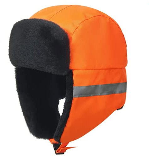 IBLUELOVER Trappermütze Herren Damen Fliegermütze Warm Russische Mütze Winddicht Wasserdicht Pilotenmütze Baumwolle Wintermütze mit Ohrenklappen Fellmütze Outdoor Schneehut für Skifahren Radfahren