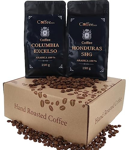 Coffeenes Kaffee Arabica Probierset Geschenkset aus Aller Welt 2x250 g – Traditionelle Röstung - Kaffeeliebhaber Geschenkidee für Männer & Frauen - Ganze Bohnen