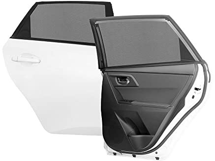 InnovaGoods® Sonnenshutznetz für das Auto UVLock (2er Set), Autoscheiben-Sonnenschutz, schützt Kinder und Haustiere vor Sonne und Insekten, mit UV-Schutz 50+.