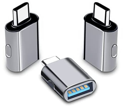 3 Pièces Adaptateur USB C mâle vers USB A 3.0 Femelle avec OTG, USB Type-C Thunderbolt 4/3 vers USB Femelle pour MacBook Pro/Air, iPad,Dell XPS, Samsung Huawei etc... Appareil Type-C - Gris sidéral