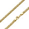 SchmuckForever Vergoldete 4mm Königskette 925 Silber massiv - Länge Wählbar - Gold Vergoldet - Collier Halskette oder Armband (70)