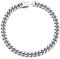 ChainsHouse Cuban Chain Bracelet for Men Stainless Steel Chunky Bracelets Biker Hip Hop Silver 5mm Curb Chain Mens Jewellery
