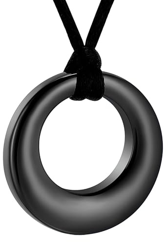 VCCWYQK Circle of Life Urnen-Halsketten für Asche Gedenkurnen Edelstahl Anhänger Halsketten Einäscherung Schmuck Andenken für Männer Frauen