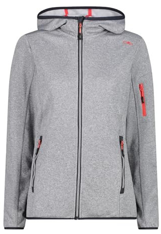 CMP Damen Knitted Hoodie Jacke, Glacier-Cemento, 40