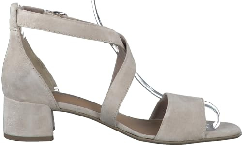 Tamaris Damen Sandaletten, Frauen Sandalen,Freizeitschuhe,offene Schuhe,Strandschuhe,Riemchensandalen,elegant,Leichter Absatz,Ivory,40 EU